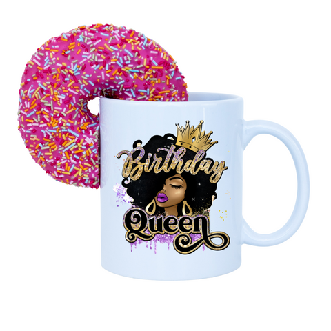 Birthday Queen' Sublimation Mug Transfer