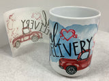 'Special Delivery' Valentine's Day Sublimation Mug Wrap Transfer