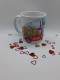'Truck Load of Luv' Valentine's Day Sublimation Mug Wrap Transfer